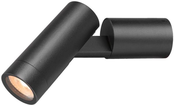 SLV S-TUBE, Wandaufbauleuchte, rund, 1x max. 10W GU10, schwarz - Aufbaustrahler