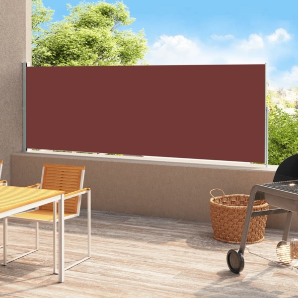 vidaXL Seitenmarkise Ausziehbar 180x500 cm Braun 313408