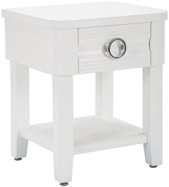Dmora Wohnzimmertisch Guru, Niedriger Wohnzimmertisch, Kaffeeregal, Couchtisch für Sofa, 45x40 h54 cm, Weiß
