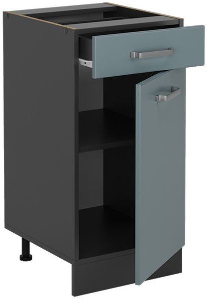Küchenunterschrank R-Line Blau-Grau 40 cm AP Marmor Vicco Bild 4