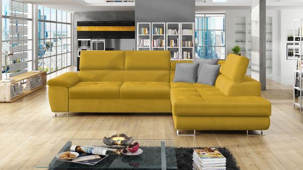 Ecksofa Cotere, Seite: Rechts, Farbe: Magic Velvet 2234 + Magic Velvet 2234 + Magic Velvet 2217