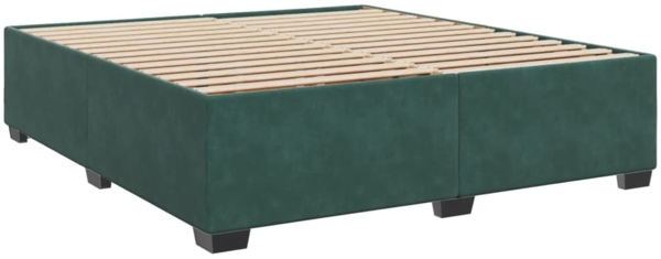 vidaXL Boxspringbett mit Matratze Dunkelgrün 180x200 cm Samt 3293293 Bild 7
