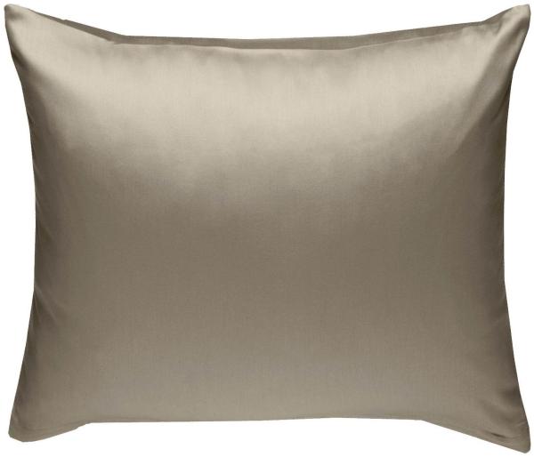 Bettwaesche-mit-Stil Mako-Satin / Baumwollsatin Bettwäsche uni / einfarbig braun Kissenbezug 40x40 cm