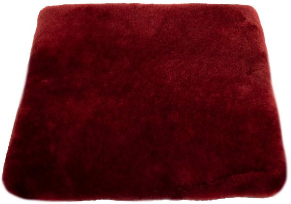 Reissner Lammfelle SIKI-VF Schaffell Sitzkissen Vollfell Qualität (Rollstuhlauflage Katzenbett) VF 40x40cm rot