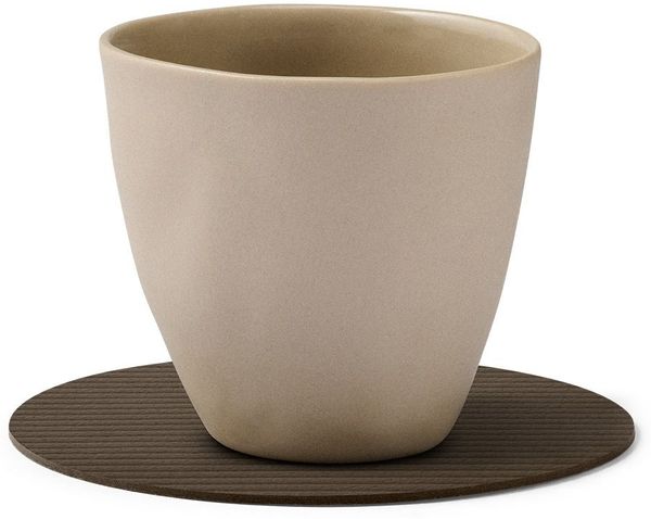 LIND DNA Glass Mat Circle ⌀ 10 cm Corduroy Caviar