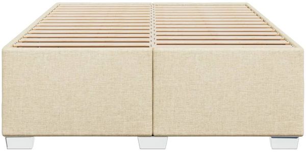 vidaXL Bettgestell ohne Matratze Creme 140x200 cm Stoff 3284483 Bild 4