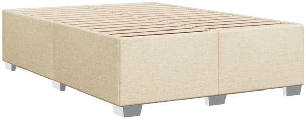 vidaXL Bettgestell ohne Matratze Creme 140x200 cm Stoff 3284483 Bild 6