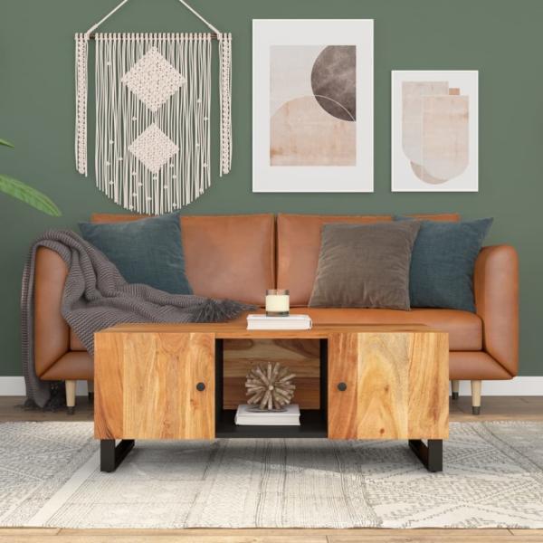 vidaXL Couchtisch 100x54x40 cm Massivholz Akazie & Holzwerkstoff 351951