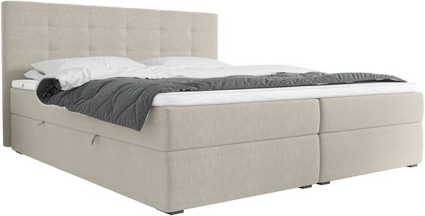 99rooms Bonvito Boxspringbett Beige Strukturstoff INARI Bonell-Federung 140x200 cm Bild 7