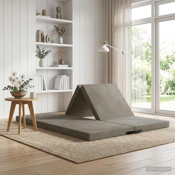 vidaXL Klappsofa Bett 140 x 67 x 45 cm Hellgrau 900275