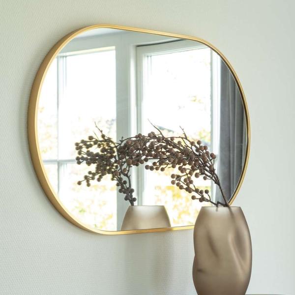 Moderner Spiegel ORLONA gold oval ca. 50x80 cm Metall