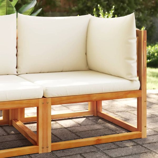 vidaXL Gartensofa-Ecke mit Kissen Holz Akazie & Seil 4008164