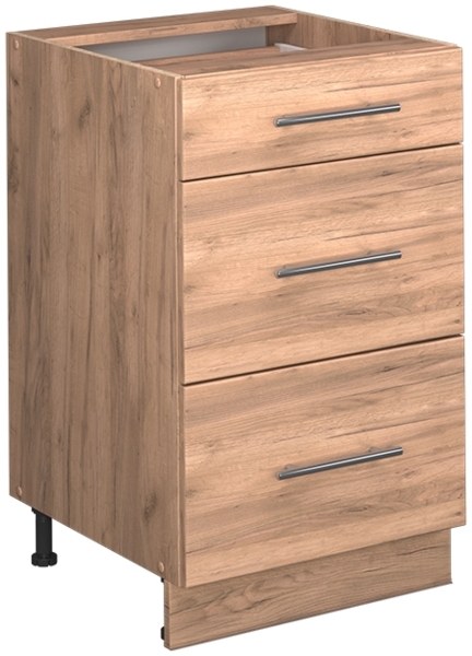 Küchenunterschrank Fame-Line Goldkraft Eiche 50 cm , AP Eiche Vicco