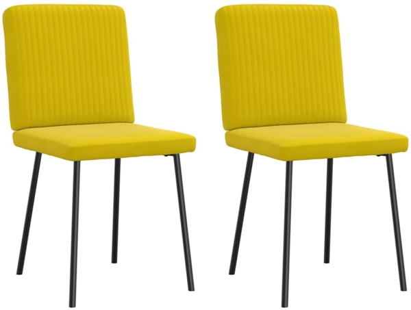 vidaXL Esszimmerstühle 2 Stk. Gelb Samt 4101193