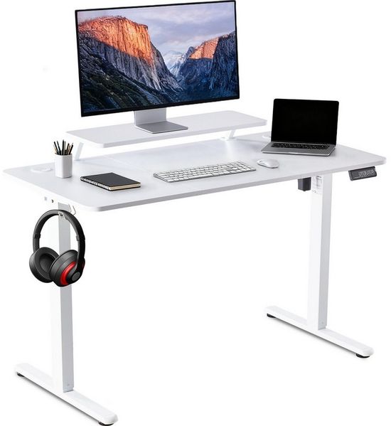 DUMOS Schreibtisch Elektrischer Höhenverstellbar Computertisch, Standing desk,Office Desk (ein Tisch), Breite 120x60 cm/140x60 cm/160x60 cm