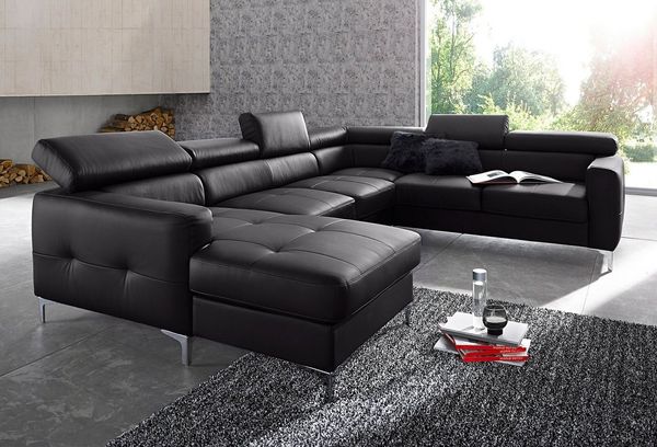 COTTA Wohnlandschaft Sammy U-Form, mit Kopfteilverstellung, optional mit Bettfunktion und Bettkasten