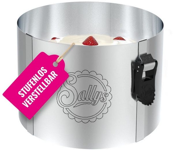 Sallys Tortenring Sallys Mini Tortenring (12-18 cm) aus robustem Edelstahl, rostfrei