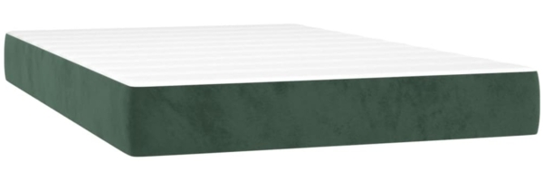 vidaXL Taschenfederkernmatratze Dunkelgrün 120x220x20 cm Samt 4016615