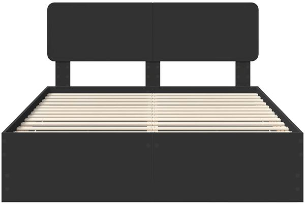 vidaXL Bettrahmen mit Schubladen Schwarz 150 x 200 cm Holzwerkstoff 3412172 Bild 8