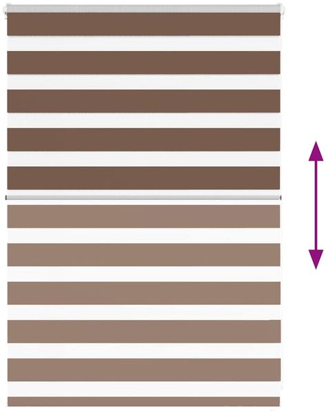 vidaXL Doppelrollo Braun 105x100 cm Stoffbreite 100,9 cm Polyester 4014314 Bild 5