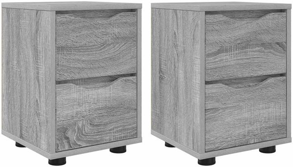 vidaXL Nachttische 2 pcs Graues Sonoma 30,5 x 30 x 43 cm Holzwerkstoff 888810 Bild 2