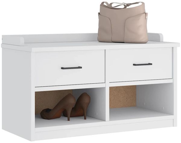 vidaXL Flurbank SANDNES Weiß 87x40x50 cm Massivholz Kiefer 4010462