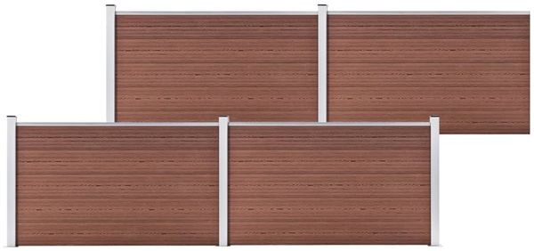 vidaXL Gartenzaun WPC 699x106 cm Braun 3053245