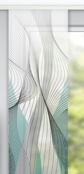 Neusser Collection Flächenvorhang Waves petrol, 60 x 280 cm
