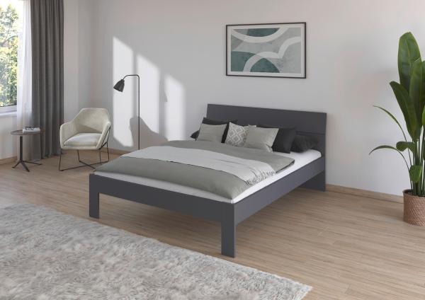 rauch Bett FLEXX, Grau metallic, 145x90x209cm