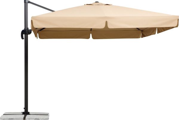 Schneider Schirme Ampelschirm Rhodos, LxB: 300x300 cm, mit Schutzhülle und Schirmständer, ohne Wegeplatten