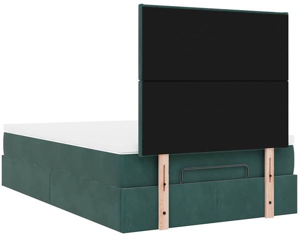 vidaXL Ottoman-Bett mit Matratzen Dunkelgrün 120x200 cm Samt 3313394 Bild 9