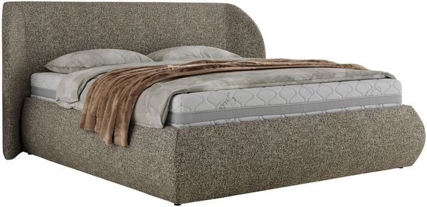 Polsterbett mit Lattenrost, Doppelbett Bettkasten, Bettgestell mit Gasdruckfeder - CAELA CLASSIC - 160 x 200 cm - Grau Struktur Bild 5
