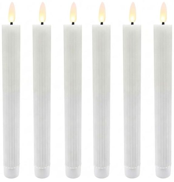 Relaxdays LED Stabkerzen 6er Set