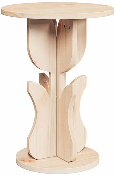 Couchtisch, Sofatisch Natur 39,5 x 39,5 x 53,5 cm Massivholz Kiefer