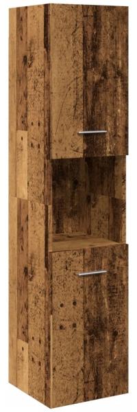 vidaXL Bad-Hängeschrank Altholz-Optik 30x30x130 cm Holzwerkstoff 856221