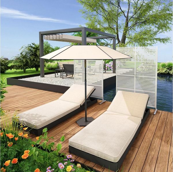 GarveeMore Paravent Metall Privatsphäre Bildschirm Outdoor Dekorative Privatsphäre Zaun