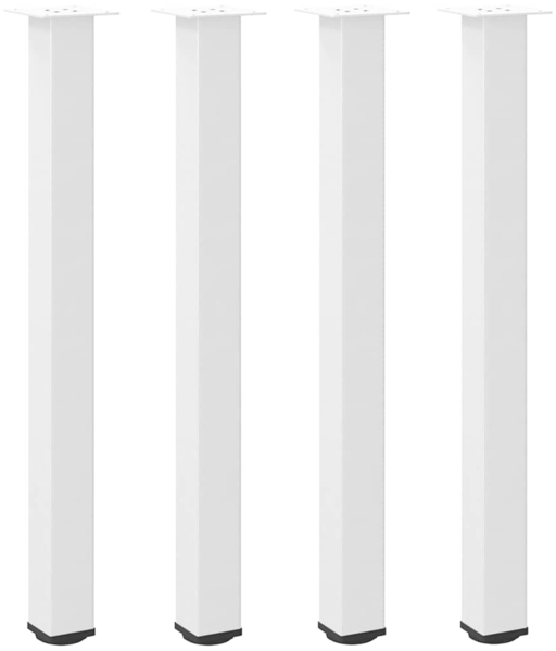 vidaXL Bartischbeine 4 Stk. Weiß 100-102 cm Stahl 4012477