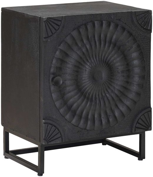 vidaXL Handgefertigter Nachttisch Schwarz 40 x 30 x 50 cm 42020078