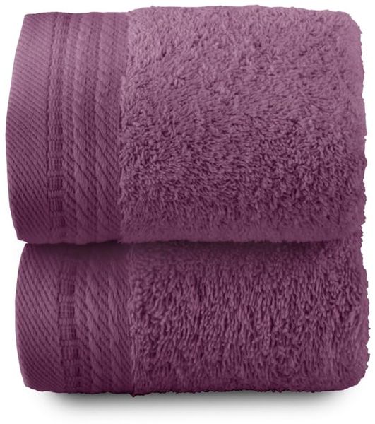 Top Towel – Premium – Große Badetücher – Badezimmerhandtücher – 2 Gesichts- oder Bidethandtücher – 30x50 cm – 100 % Baumwolle – 600 Gramm - Aubergine