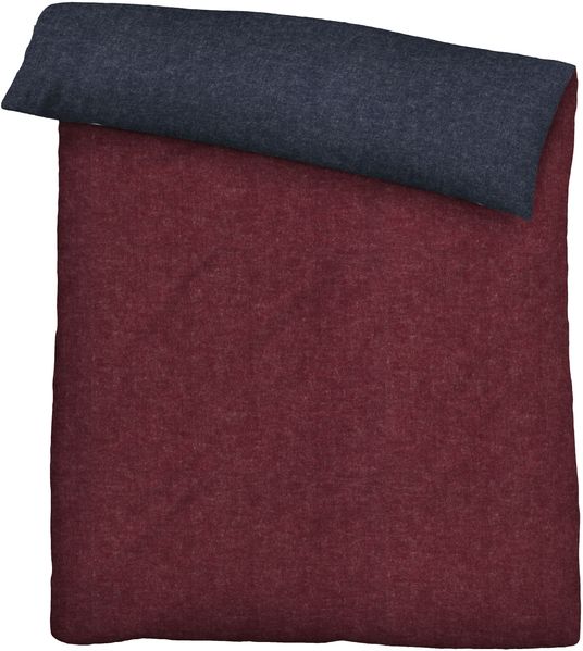 biberna Melange-Flanell Bettwäsche 0840500 MELANGE UNI, rost, 1x 200x200 cm + 2x 80x80 cm