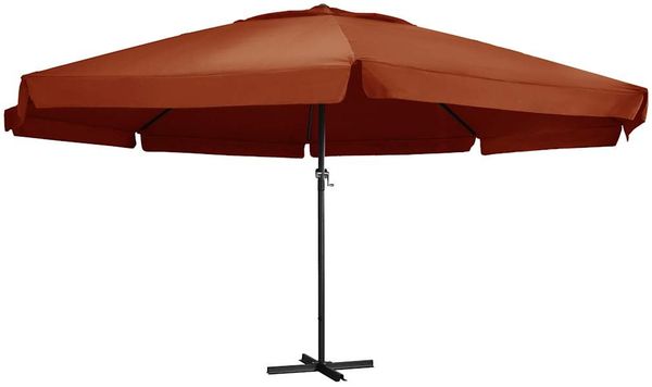 vidaXL Sonnenschirm Aluminium-Mast 600 cm Terrakotta 47375