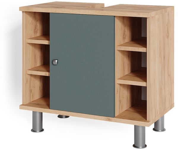 Waschbeckenunterschrank Fynn Grün/Goldkraft Eiche 60 x 54 cm Vicco
