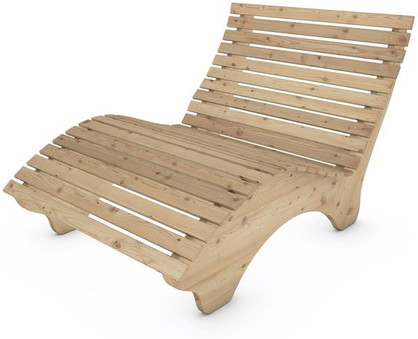 Relaxliege "Ruhe-Vroni" (Lärche) 2-teilig stehend Breite 120 cm Bild 2