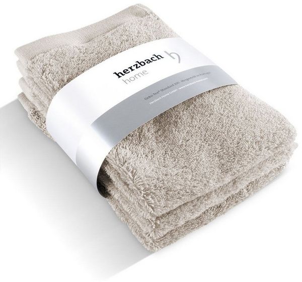 herzbach home Gästehandtücher Pura 30x50 cm, (3-St), 550g/m², Premium-Qualität, 100% Baumwolle, einfarbig