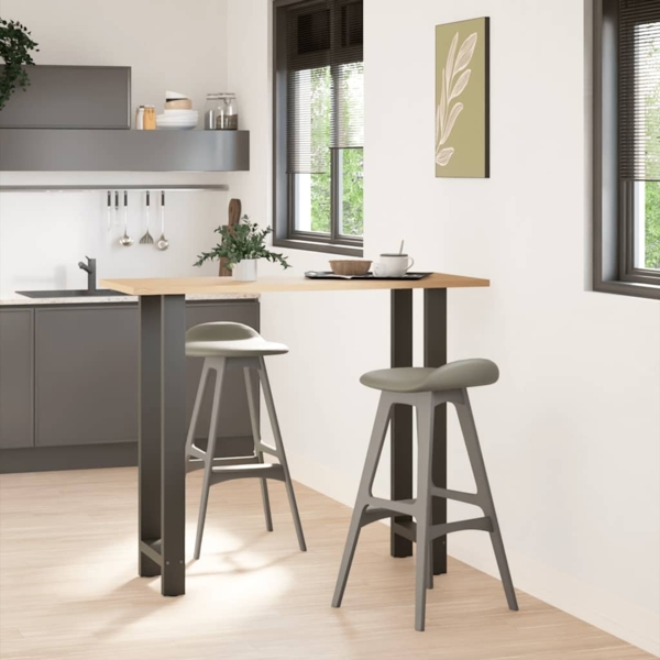 vidaXL Bartischbeine Anthrazit 2 Stk. 40x(110-111) cm Stahl 4013350