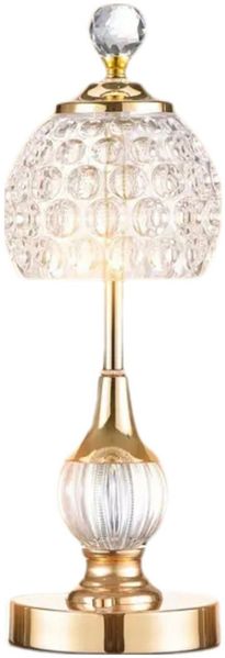 ibettertec LED Nachttischlampe Drei Farben LED Kristall Schreibtischlampe, Touch gesteuert, 3-Wege dimmbare Nachttischlampe, Dekorative LED Lampe für Schlafzimmer,Wohnzimmer