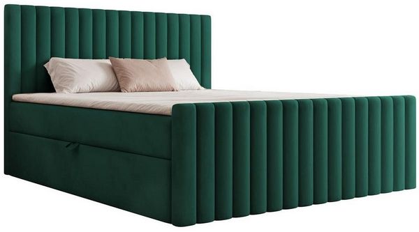 Compleo Boxspringbett elegant und modern MIAMI II, Bonell-Matratze, mit zwei Bettkästen, TOPSELLER
