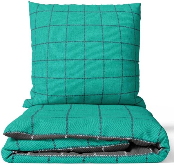 Leonado Vicenti Bettwäsche Baumwolle 135x200, 155x200, 155x220, 200x200, 200x220 oder 240x220, Renforcé, 2 teilig, kariert und zweifarbig mit Reißverschluss Bild 5