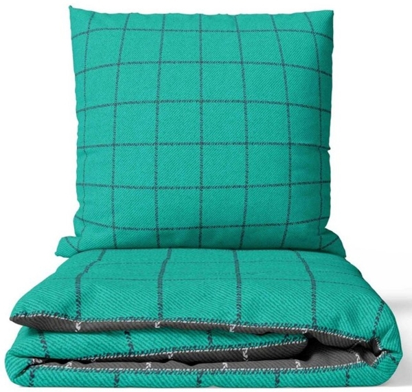 Leonado Vicenti Bettwäsche Baumwolle 135x200, 155x200, 155x220, 200x200, 200x220 oder 240x220, Renforcé, 2 teilig, kariert und zweifarbig mit Reißverschluss Bild 4