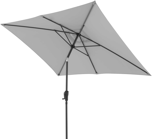 Doppler Sonnenschirm / Mittelstockschirm "LIFE 250 x 200 Lift", hellgrau, 250 x 200 cm